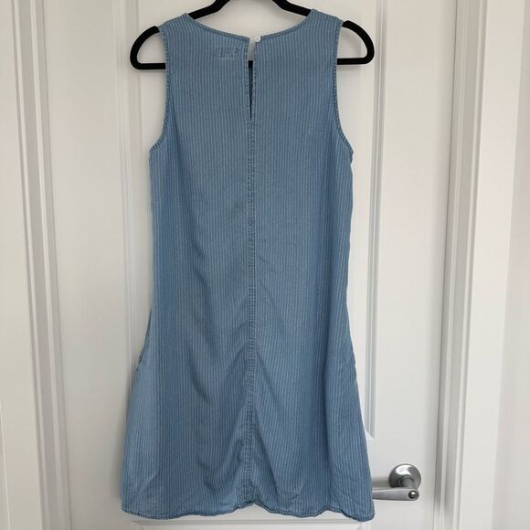 THREAD + SUPPLY | Blue Sleeveless Dress with Pockets - Picture 8 of 12